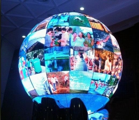Ball Shape Sphere Round LED Display Screen Customized Size And After Sale Service